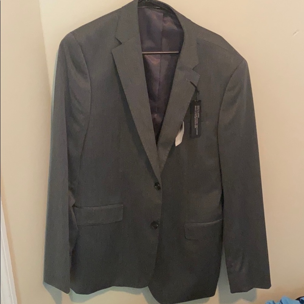 J Ferrar Men’s Slim Fit 42L grey blazer NWT